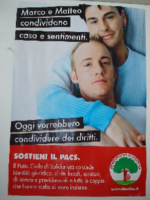 FASSINO: INSIEME PER IL PACS! - Pacs DS Manifesti 2 - Gay.it Archivio