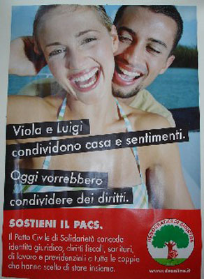 I DS PUNTANO SUL PACS - Pacs DS Manifesti 3 - Gay.it Archivio