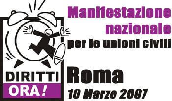 Diritti Ora! Per il 10 marzo aumentano le adesioni - 10marzo2007Roma - Gay.it Archivio