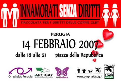 San Valentino: gli innamorati senza diritti in piazza - 14febbraio2007perugia - Gay.it Archivio