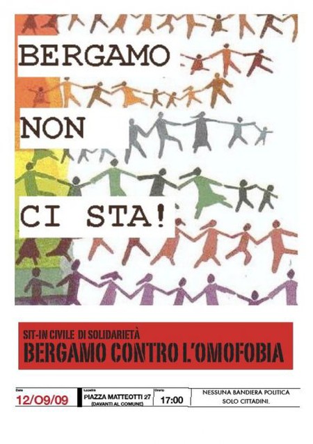Anche Bergamo in piazza contro l’omofobia - F2manifestobergamo - Gay.it Archivio