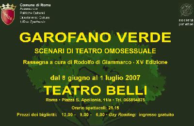 Teatro: a Roma il Garofano Verde dell’amore omosessuale - Garofano Verde - Gay.it Archivio