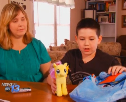 Grayson con la madre