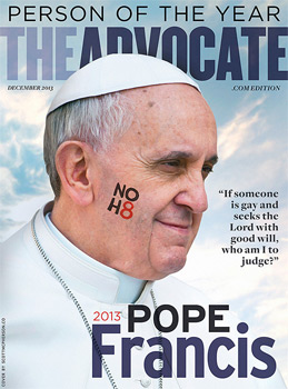 Bergoglio è l'Uomo dell'Anno secondo The Advocate: siete d'accordo? - advocate papa1 - Gay.it Archivio