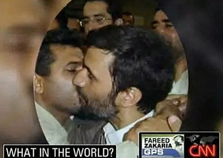 Reporter condannato per la foto del bacio di Ahmadinejad - ahmadinejad bacioBASE 1 - Gay.it Archivio