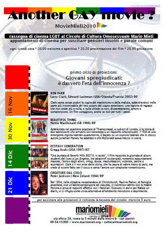 Al via la rassegna cinematografica glbtiq del Mario Mieli - another - Gay.it Archivio