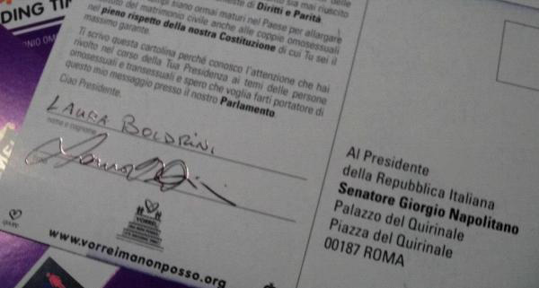 Quando la presidente della Camera firmò per i matrimoni gay - boldrinifirmaF2 - Gay.it Archivio