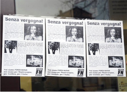 Volantini contro Luxuria ad Avellino. Tappezzata sede CGIL - cgilcandeloraF2 - Gay.it Archivio