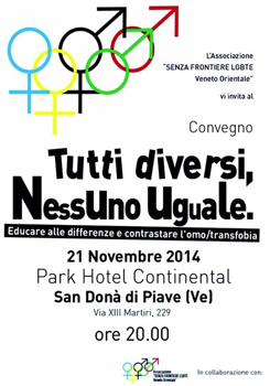 Veneto: convegno contro l'omofobia, minacciati gli organizzatori - convegno sandona - Gay.it Archivio