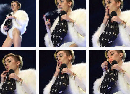 Miley Cyrus si accende una canna sul palco degli EMA - cyrus canna ema - Gay.it Archivio