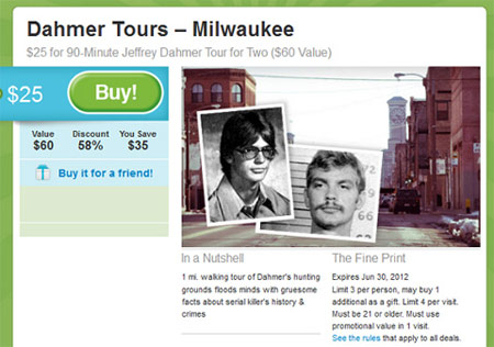 Groupon: sconto sul tour nella vita del serial killer di gay - dahmler grouponF1 - Gay.it Archivio