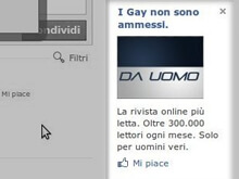 Facebook e la pubblicità della rivista che non ammette i gay - dauomoBASE - Gay.it Archivio