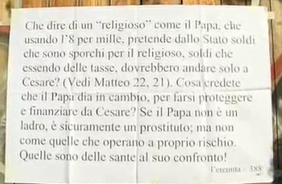 Dà del prostituto al Papa: assolto, il fatto non sussiste - eremitaF1 - Gay.it Archivio