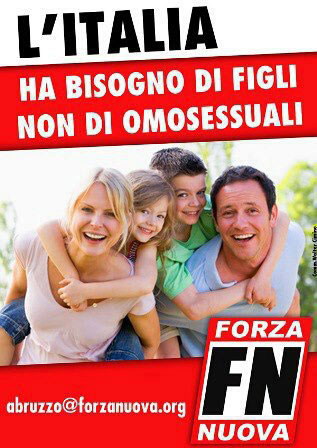 Manifesto Forza Nuova: "Sì, proviamo ribrezzo e repulsione" - fnmanifestoF1 - Gay.it Archivio