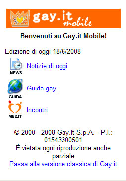 Notizie e incontri sempre con te, ovunque tu sia - gayitmobile - Gay.it Archivio