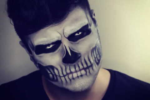 Halloween: 5 video tutorial per un make up sexy da paura - halloween tutorial scheletro BS - Gay.it Archivio