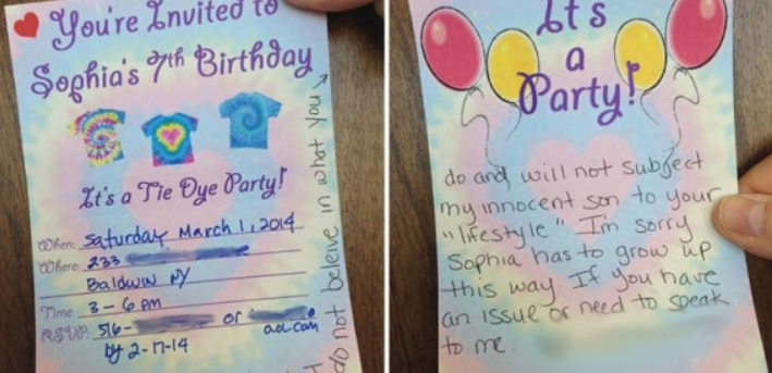 La compagnetta ha due padri e lei non manda il figlio alla festa - invito festa1 - Gay.it Archivio