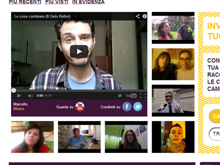 Nasce il sito delle videotestimonianze contro il bullismo omofobo - lecosecambianoF1 - Gay.it Archivio