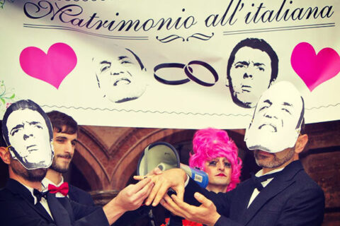 Matteo Renzi e Angelino Alfano si sono finalmente sposati - matrimonio alfano renzi bologna cassero BS - Gay.it Archivio