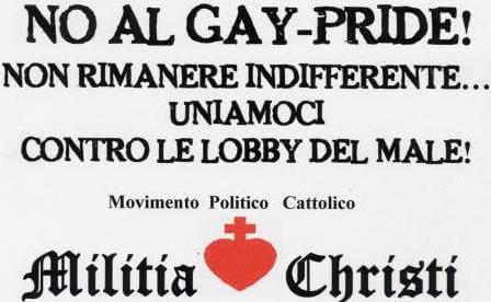 Roma: Militia Christi non vuole il Gay Pride all’Esquilino - militia christi no gay pride 1 - Gay.it Archivio