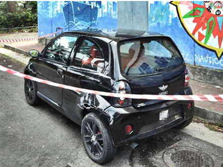 L'auto che ha attutito la caduta