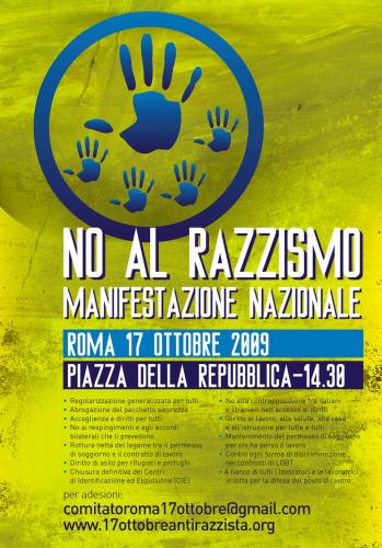 Sabato di nuovo in piazza contro il razzismo - noalrazzismo3 - Gay.it Archivio