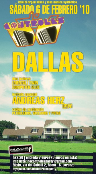 Sabato disco al Southfork Ranch di Dallas con No Controles - nocontroles21 - Gay.it Archivio