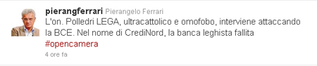 Ferrari su Twitter: "Polledri omofobo", rissa alla Camera - opencamera polledriF1 - Gay.it Archivio