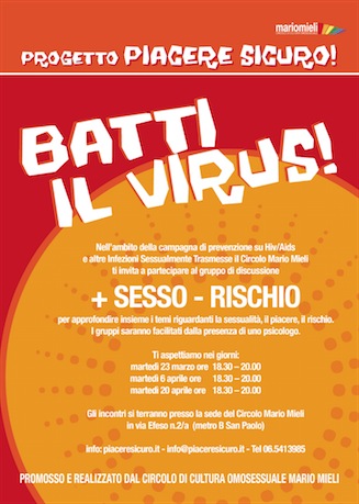 '+ SESSO – RISCHIO: continua la campagna di Piacere Sicuro - piaceresicuro - Gay.it Archivio