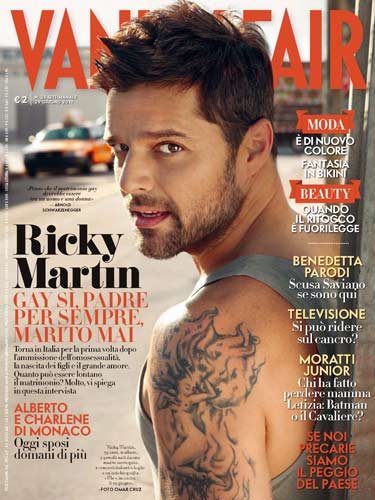 Ricky Martin: "Matrimonio? Se potessi scegliere, forse..." - ricky vanityF1 - Gay.it Archivio