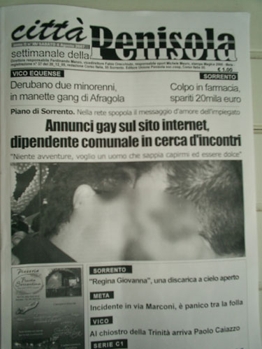 CERCA INCONTRO: SBATTUTO IN PRIMA PAGINA - salernogayF1 - Gay.it Archivio