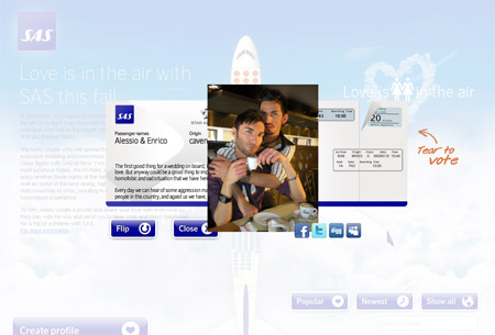 Love is in the Air: le prime nozze gay in volo grazie a Sas - sas weddingF3 - Gay.it Archivio